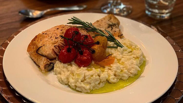 Risoto de Limão Siciliano com Salmão Assado Clube de Receitas Atilatte